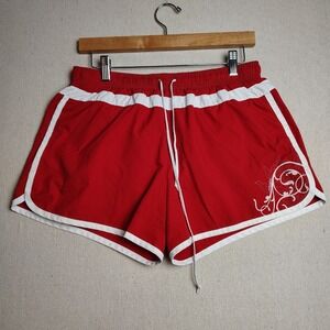 Athleta Running Shorts Athletic White Trim Activewear Red Shorts Size M X‎